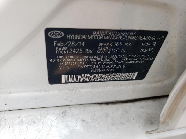 2014 Hyundai Sonata Gls VIN: 5NPEB4AC1EH905969 Lot: 62067864