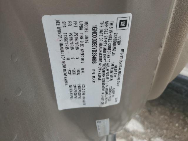 2000 Chevrolet Venture VIN: 1GNDX03E0YD284603 Lot: 62086224