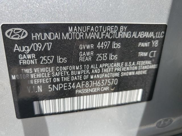 2018 Hyundai Sonata Sport VIN: 5NPE34AF8JH637570 Lot: 60772534