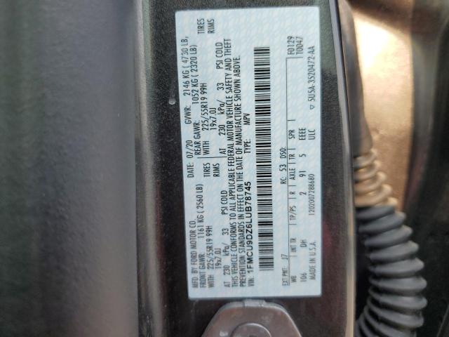 2020 FORD ESCAPE TIT - 1FMCU9DZ6LUB78745