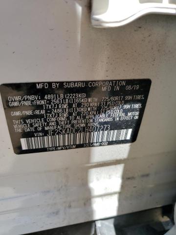 2020 SUBARU FORESTER JF2SKADC2LH407273