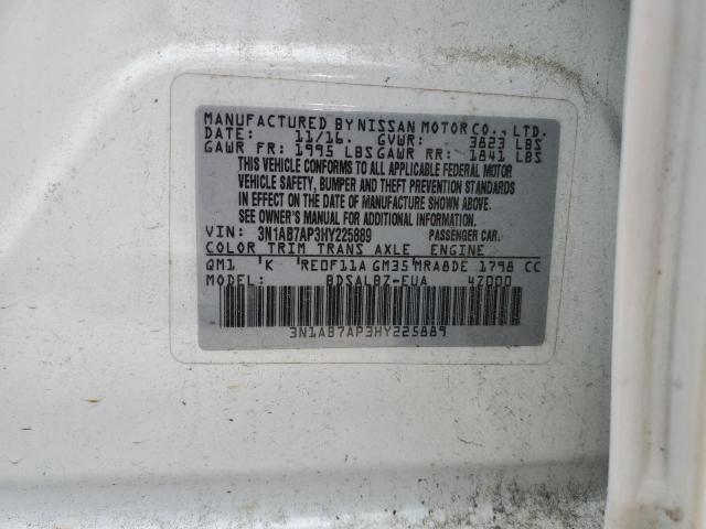 2017 Nissan Sentra S VIN: 3N1AB7AP3HY225889 Lot: 59572934