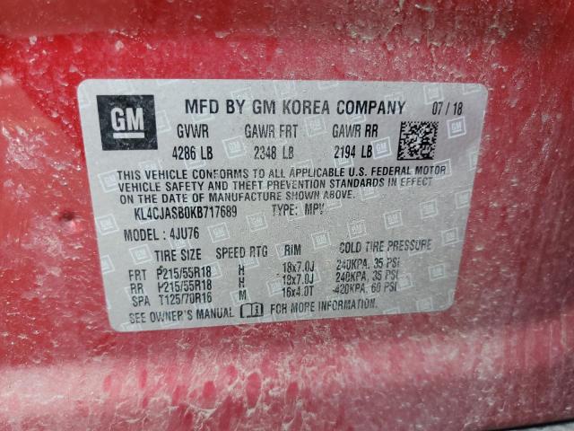 2019 BUICK ENCORE PRE - KL4CJASB0KB717689