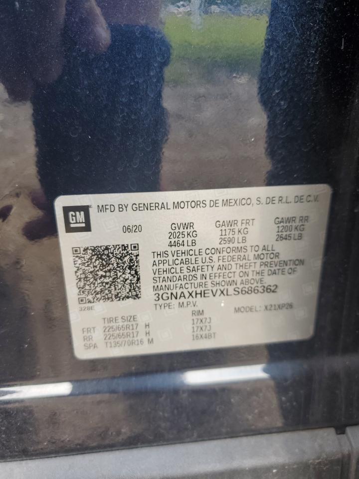 3GNAXHEVXLS686362 2020 Chevrolet Equinox Ls