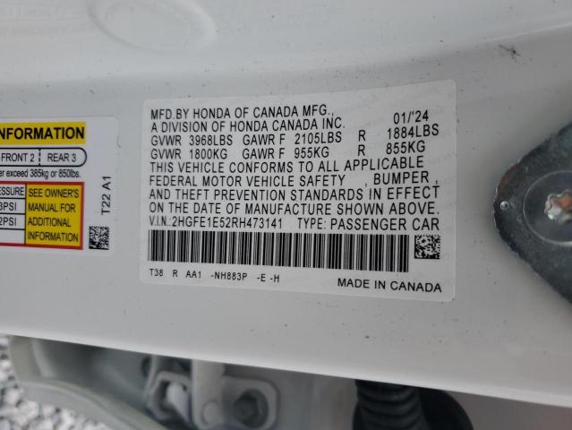 2024 HONDA CIVIC SI - 2HGFE1E52RH473141