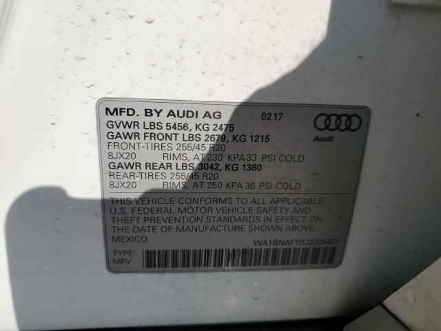 2018 Audi Q5 Premium Plus VIN: WA1BNAFY0J2005471 Lot: 63078904