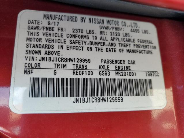 2017 Nissan Rogue Sport S VIN: JN1BJ1CR8HW129959 Lot: 61900754