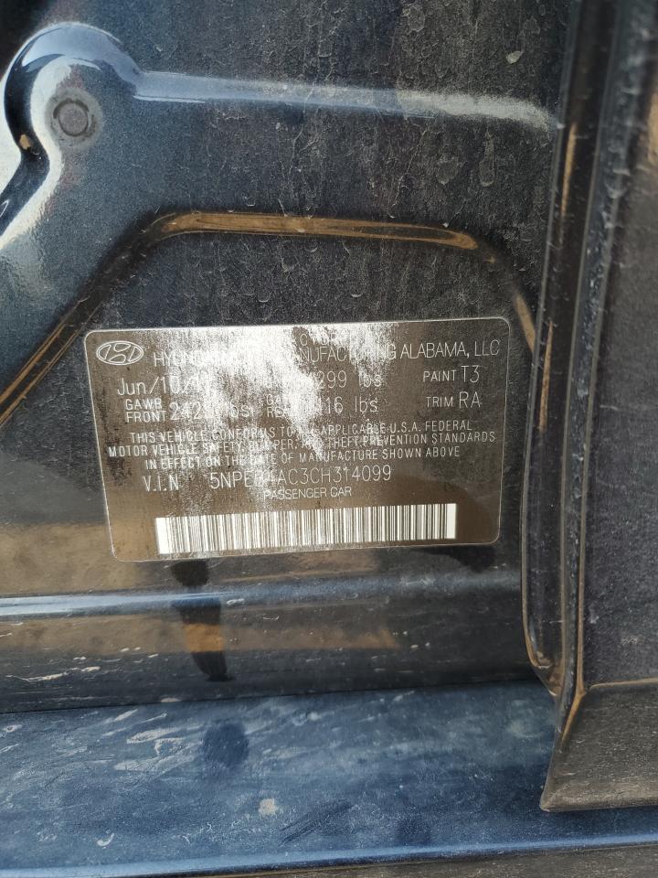 5NPEB4AC3CH314099 2012 Hyundai Sonata Gls