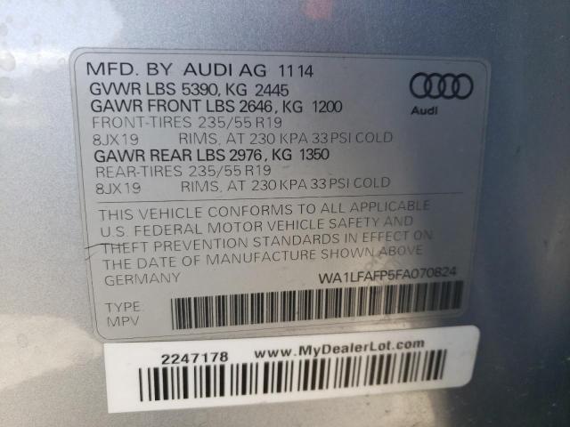 VIN WA1LFAFP5FA070824 2015 Audi Q5, Premium Plus no.12