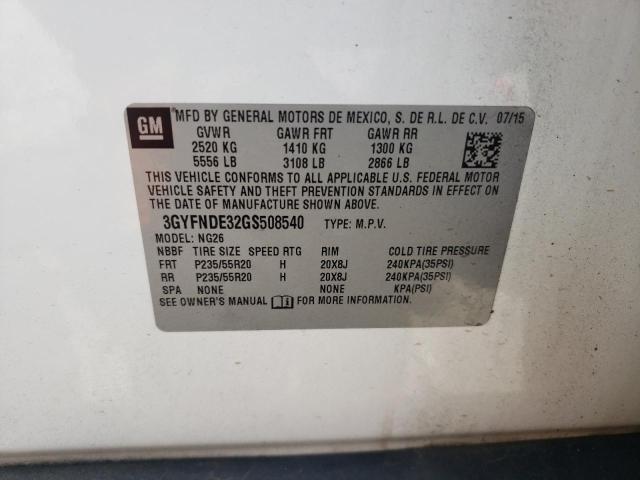 2016 Cadillac Srx Premium Collection VIN: 3GYFNDE32GS508540 Lot: 62340854