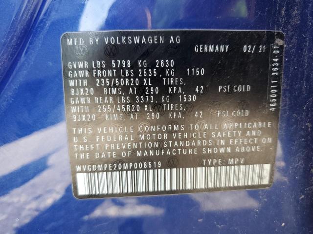 2021 VOLKSWAGEN ID.4 FIRST WVGDMPE20MP008519
