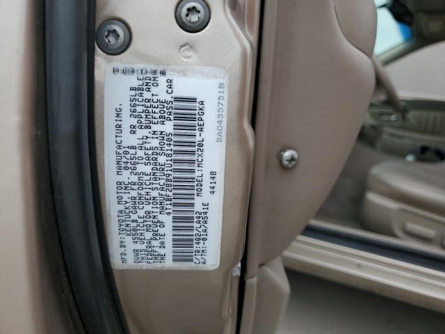 2001 Toyota Avalon Xl VIN: 4T1BF28B91U181405 Lot: 61950224