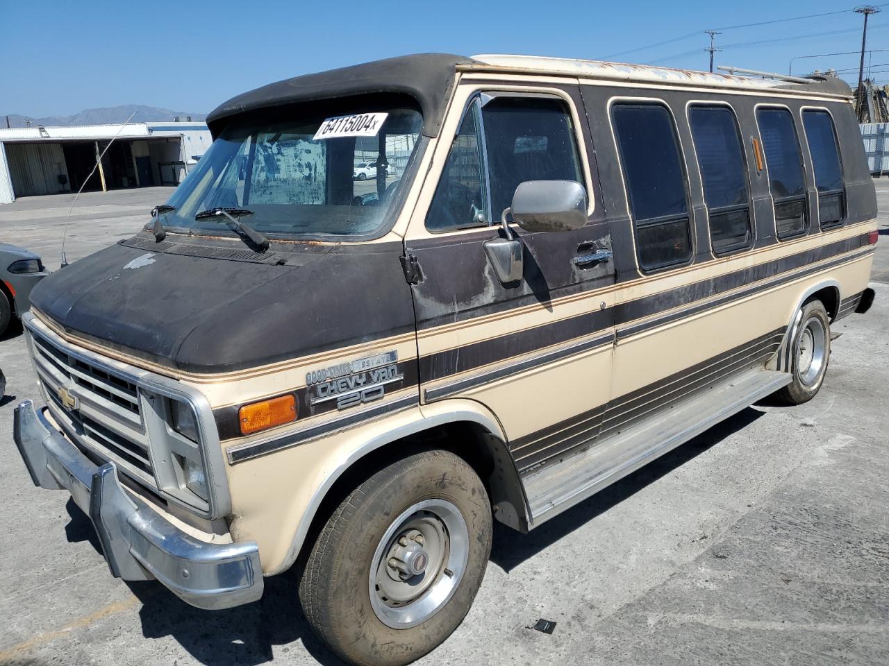 CHEVROLET G20 1985 two tone cargo va gas 1GBEG25HXF7160399 photo #1