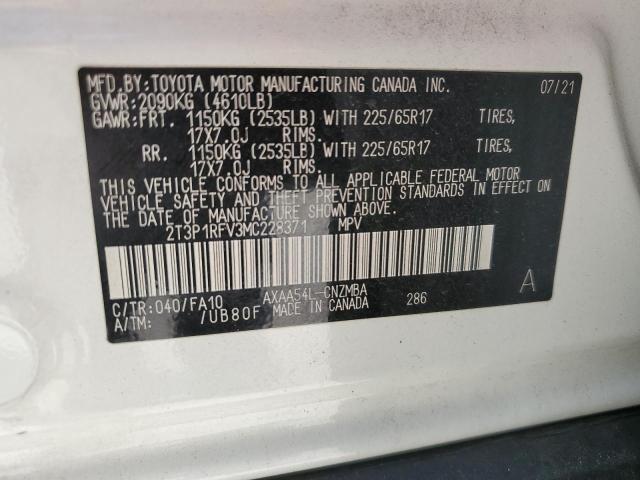 2021 TOYOTA RAV4 XLE - 2T3P1RFV3MC228371