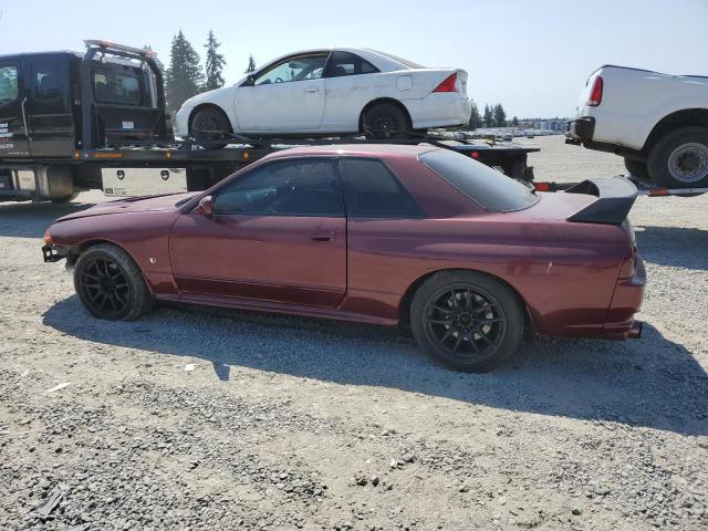 NISSAN SKYLINE 1990 burgundy   BNR32011442 photo #3