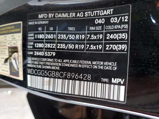 WDCGG5GB8CF896428 2012 Mercedes-Benz Glk 350