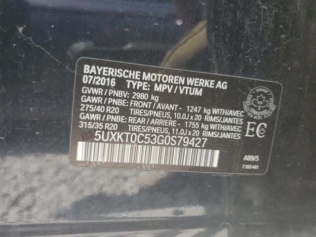 VIN 5UXKT0C53G0S79427 2016 BMW X5, Xdr40E no.13