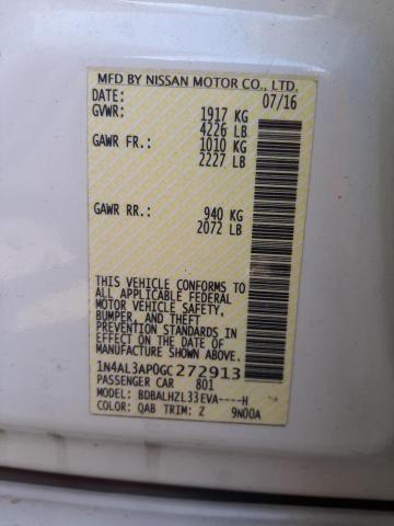 2016 NISSAN ALTIMA 2.5 - 1N4AL3AP0GC272913