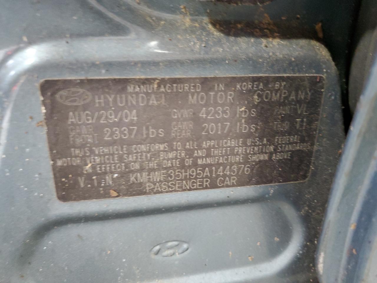 KMHWF35H95A144376 2005 Hyundai Sonata Gls
