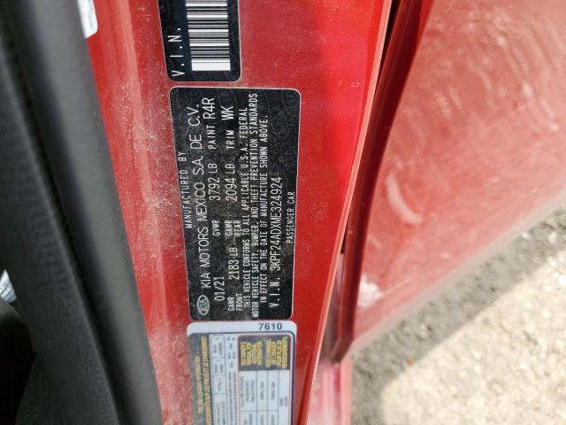 2021 Kia Forte Fe VIN: 3KPF24ADXME324924 Lot: 61693204