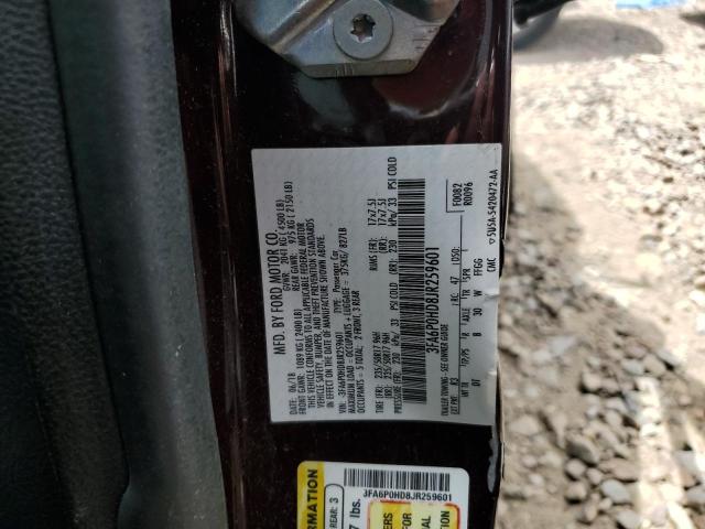 VIN 3FA6P0HD8JR259601 2018 Ford Fusion, SE no.12