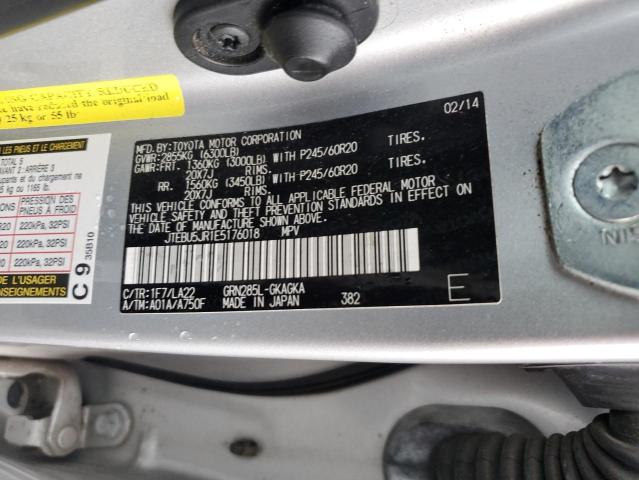 2014 Toyota 4Runner Sr5 VIN: JTEBU5JR1E5176018 Lot: 61475544