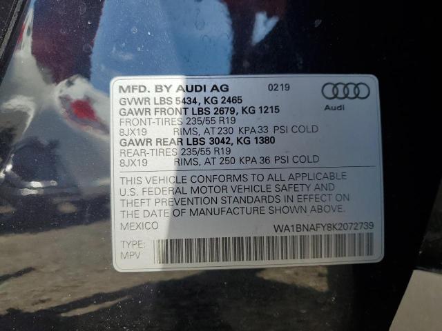 VIN WA1BNAFY8K2072739 2019 Audi Q5, Premium Plus no.13