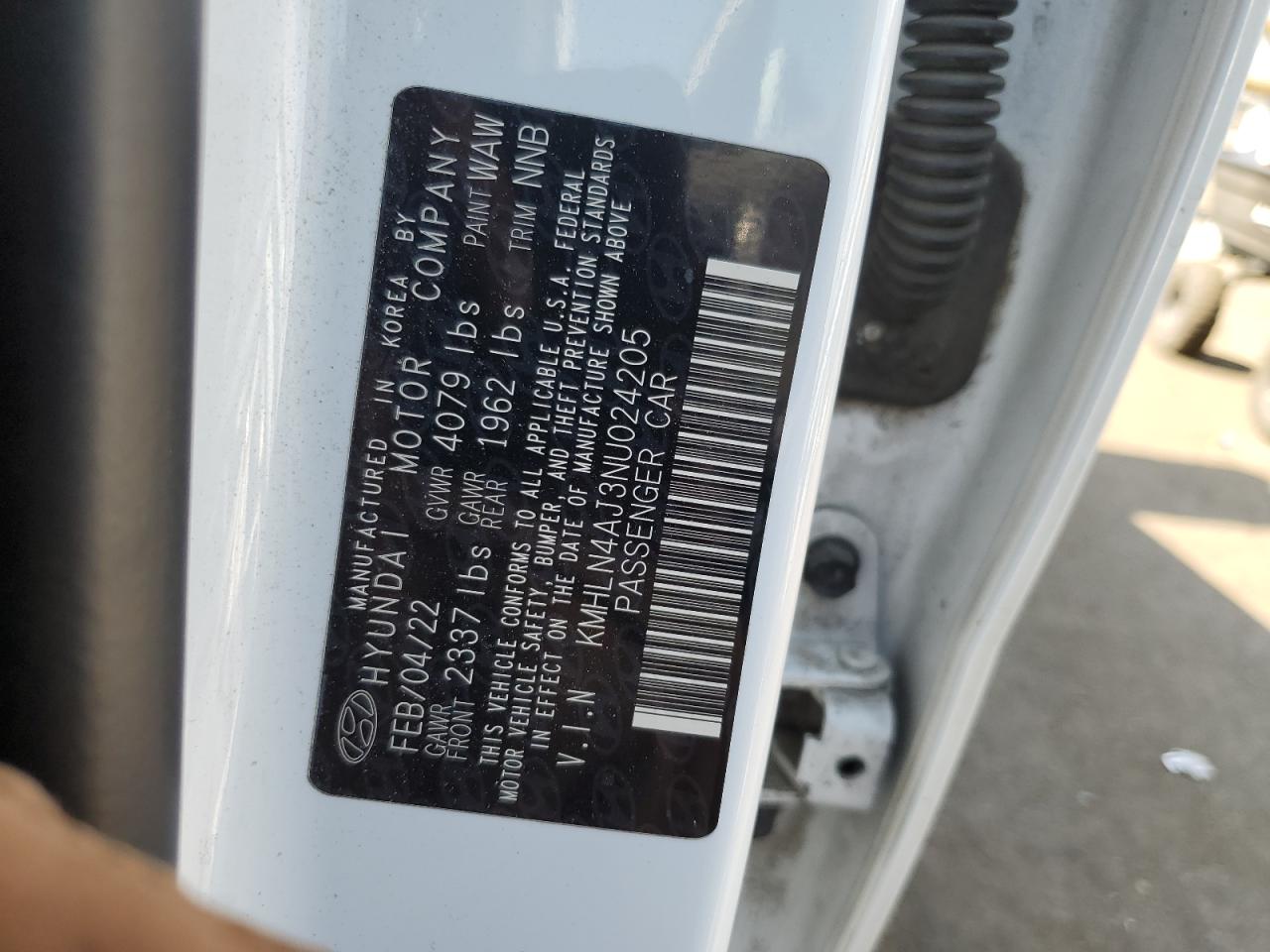 KMHLN4AJ3NU024205 2022 Hyundai Elantra Limited