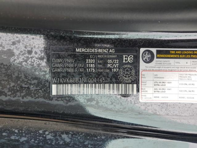 2022 MERCEDES-BENZ SL 63 AMG - W1KVK8BB1NF004145