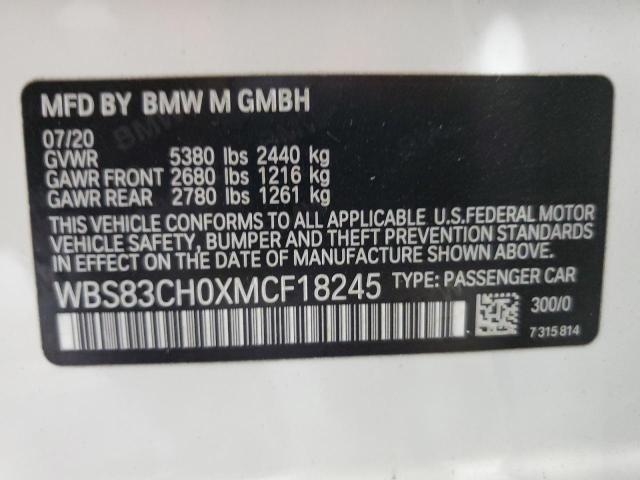 VIN WBS83CH0XMCF18245 2021 BMW M5 no.12