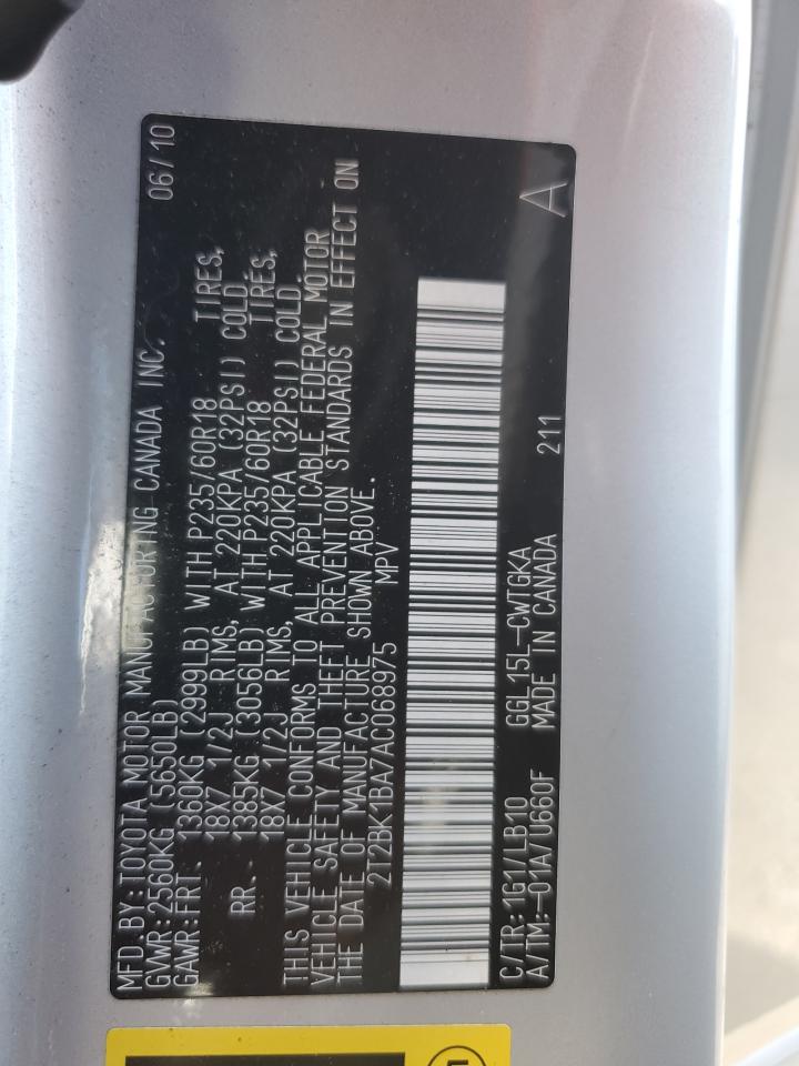 2T2BK1BA7AC068975 2010 Lexus Rx 350