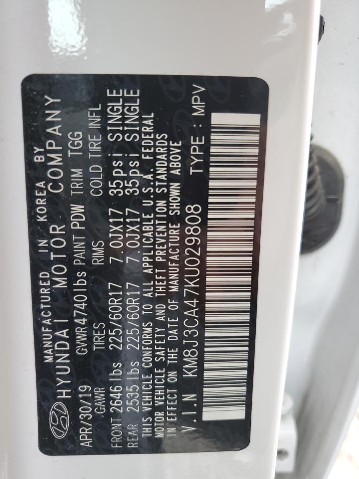 KM8J3CA47KU029808 2019 Hyundai Tucson Limited