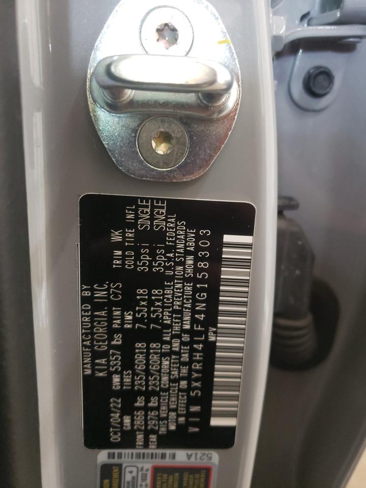 5XYRH4LF4NG158303 2022 Kia Sorento Ex