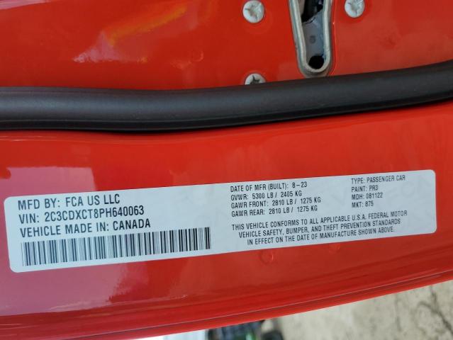 2023 DODGE CHARGER RT 2C3CDXCT8PH640063