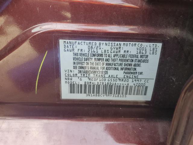 2021 NISSAN SENTRA SV - 3N1AB8CV9MY318105