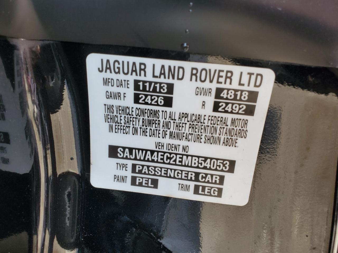 SAJWA4EC2EMB54053 2014 Jaguar Xkr