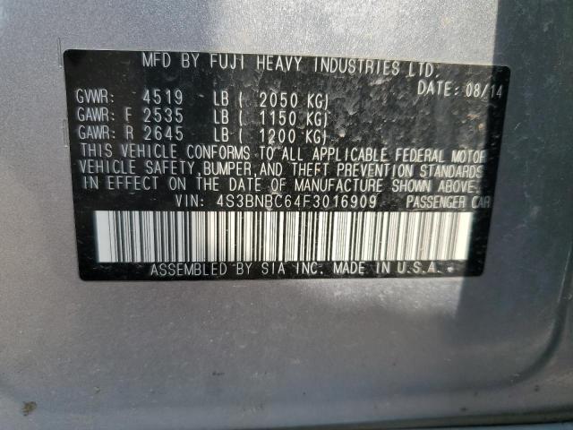 2015 Subaru Legacy 2.5I Premium VIN: 4S3BNBC64F3016909 Lot: 62467314