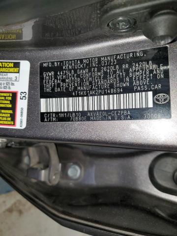 VIN 4T1K61AK2PU148694 2023 Toyota Camry, Xse no.12