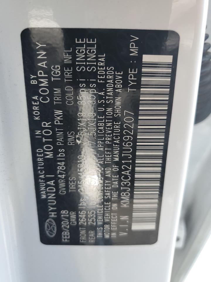 KM8J3CA21JU692207 2018 Hyundai Tucson Value