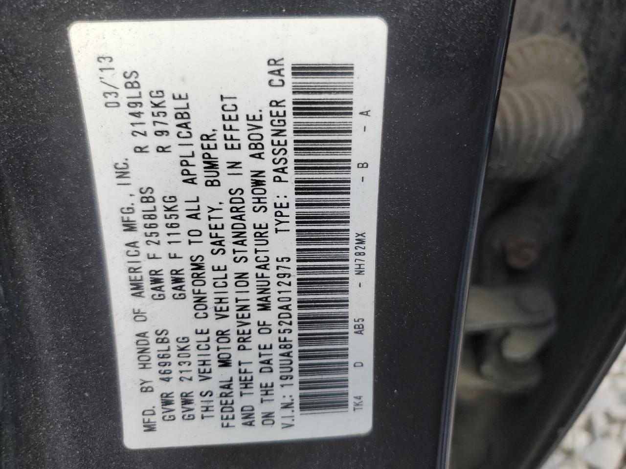 2013 Acura Tl Tech vin: 19UUA8F52DA012975