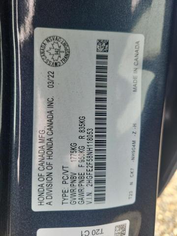 2022 HONDA CIVIC SPOR - 2HGFE2F58NH118053