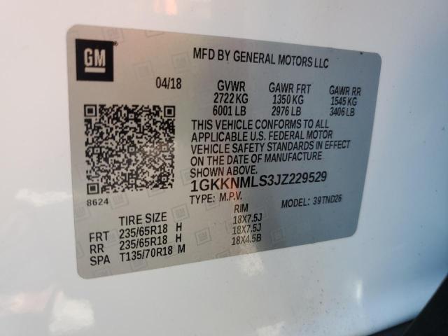 2018 GMC ACADIA SLT - 1GKKNMLS3JZ229529