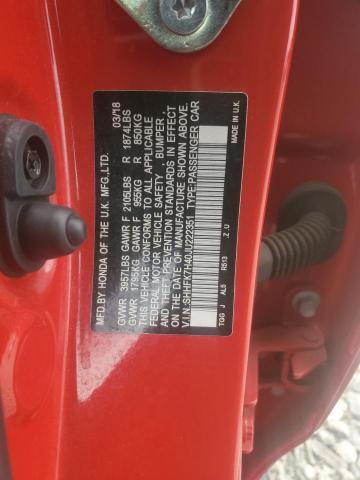 2018 HONDA CIVIC SPOR - SHHFK7H40JU222351
