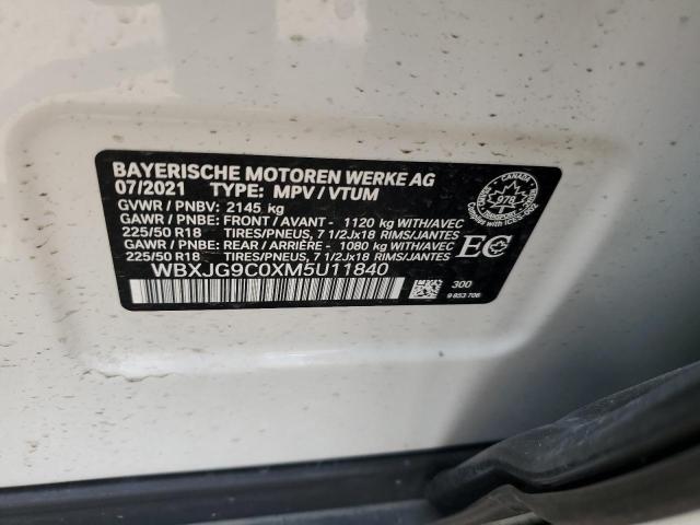 2021 BMW X1 XDRIVE2 - WBXJG9C0XM5U11840