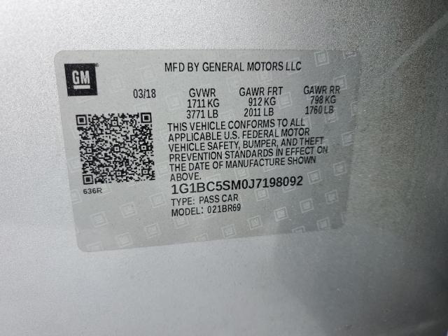 2018 CHEVROLET CRUZE LS - 1G1BC5SM0J7198092