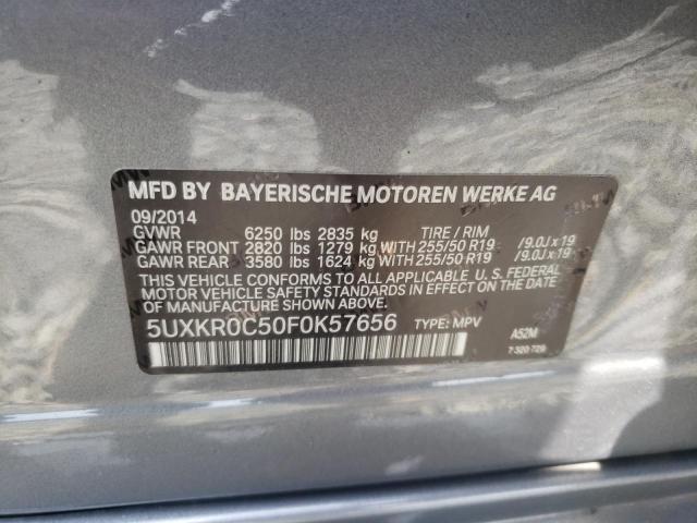 VIN 5UXKR0C50F0K57656 2015 BMW X5, Xdrive35I no.13