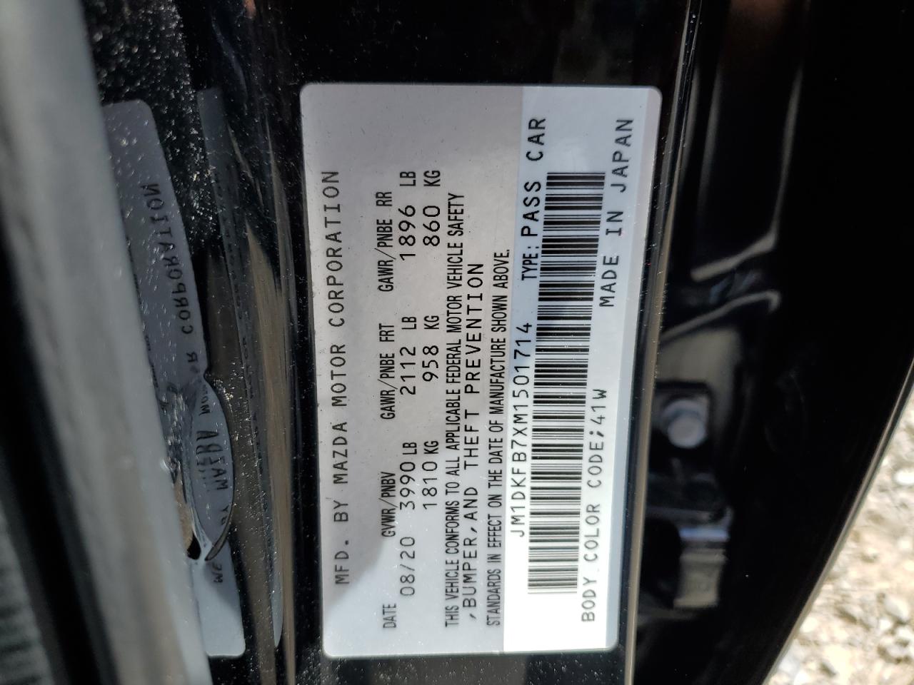 JM1DKFB7XM1501714 2021 Mazda Cx-3 Sport