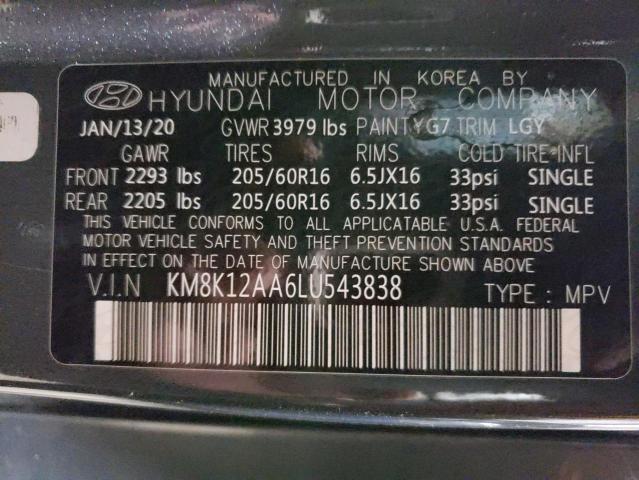 2020 HYUNDAI KONA SE - KM8K12AA6LU543838
