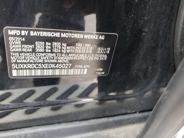 VIN 5UXKR0C5XE0K45027 2014 BMW X5, Xdrive35I no.13