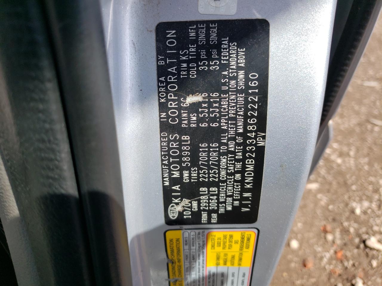 KNDMB233486222160 2008 Kia Sedona Ex